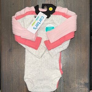 Carter's Gray and Pink Kids onesies